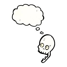spooky skull cartoon N56