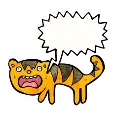 cartoon frightened tiger N3
