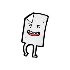 cartoon paper letter character N8