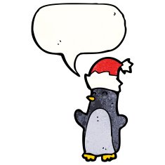 cute christmas penguin cartoon N4