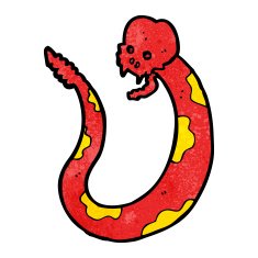 cartoon snake with skull N9
