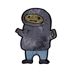 cartoon boy in hooded top N39