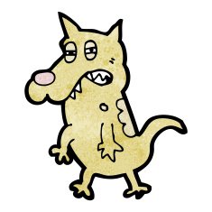 cartoon little dog N160