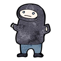 cartoon boy in hooded sweatshirt N36