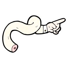 pointing hand cartoon N32