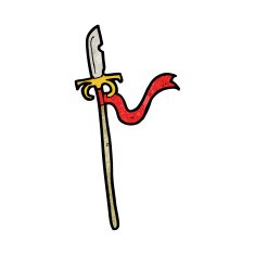 cartoon medieval spear N5
