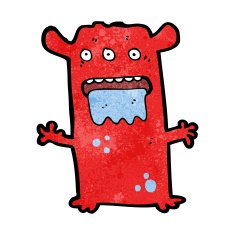 cartoon weird alien monster N27