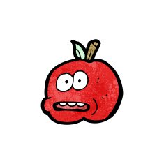 cartoon funny apple N2