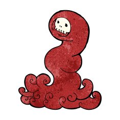 cartoon spooky monster N21