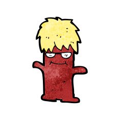 Hairy monster cartoon character
