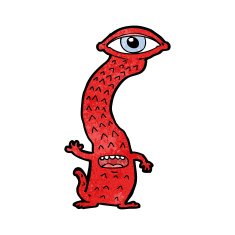 cartoon waving monster N5