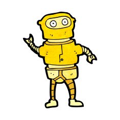 cartoon gold robot N3