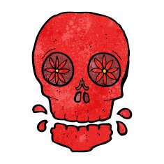 Cartoon Mexican Candy Skull N6