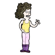 cartoon stressed woman N14