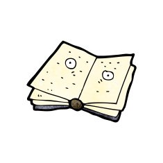 cartoon magic spell book N49