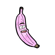 cartoon pink banana N16