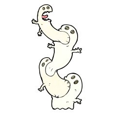 weird cartoon ghost N4