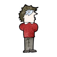 cartoon man with lightning bolt make up N2