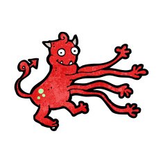 cartoon funny little monster N30