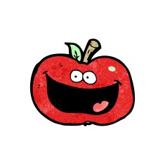 cartoon happy apple N25
