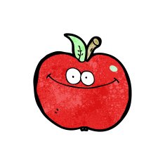 cartoon happy apple N26