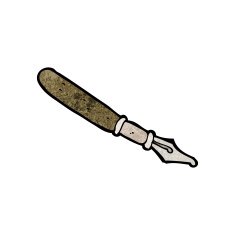 cartoon old fountain pen N2