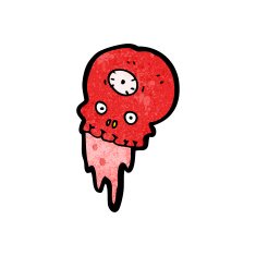 gross skull cartoon N8