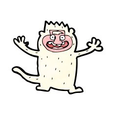 cartoon white monkey N3