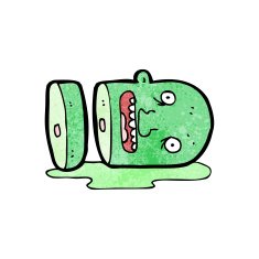 Cartoon Zombie Head N22