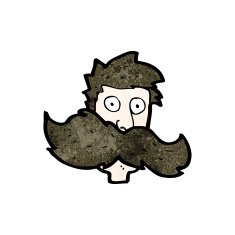 cartoon huge mustache N2