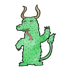 Cartoon Friendly Monster N16