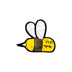 Happy cartoon bee