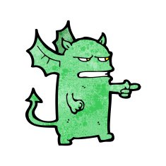 cartoon little monster N110