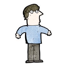 Cartoon Man Shrugging Shoulders N113