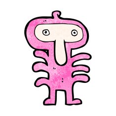 cartoon weird alien N29
