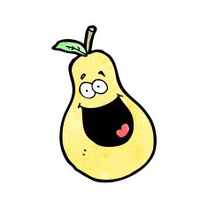 cartoon happy pear N14