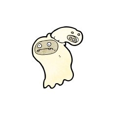 Spooky Cartoon Ghost N22