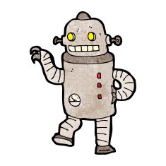 cartoon funny robot N131