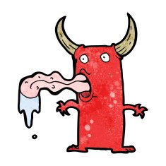 cartoon gross little devil N9