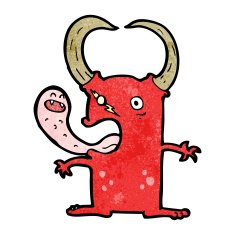cartoon gross little devil N10