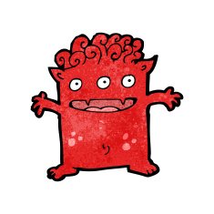 cartoon funny little monster N32
