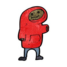 cartoon boy in hooded top N45