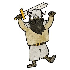 cartoon medieval warrior N6