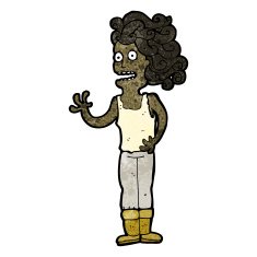 cartoon woman stressing out N32