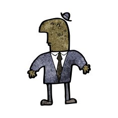 cartoon businessman shrugging shoulders N22