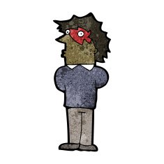 cartoon man with lightning bolt make up N3