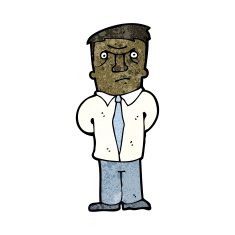 cartoon annoyed man N125