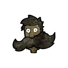cartoon mustache man N42