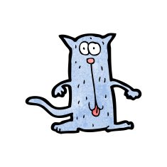 funny cartoon cat N279