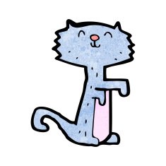 funny cartoon cat N280